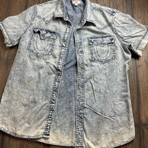 True Religion Other - True Religion Light Blue Denim Casual Shirt